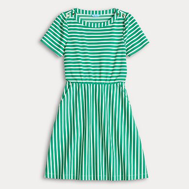Women's Draper James Short Sleeve Striped Tee Dress