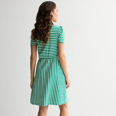 Women's Draper James Short Sleeve Striped Tee Dress