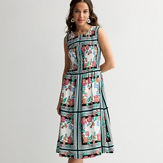 Women's Draper James Smocked Bodice Midi Dress