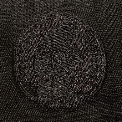 Men's Mitchell & Ness Black Boston Bruins Soul Strike Pearl Tonal Snapback Hat