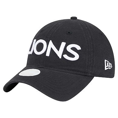 Women's New Era Black Detroit Lions Cece 9TWENTY Adjustable Hat