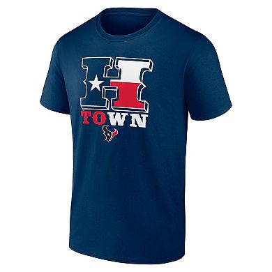 Men's Fanatics Navy Houston Texans Hometown Rushing Yards T-Shirt