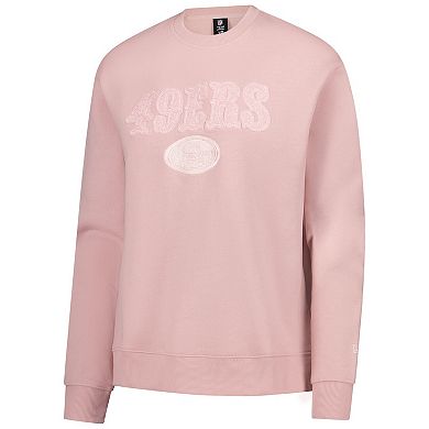 Women's New Era Pink San Francisco 49ers Cozy Pullover Sweatshirt