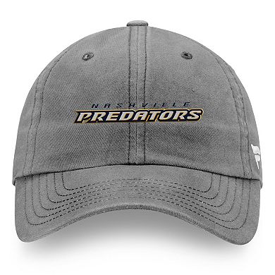 Men's Fanatics Charcoal Nashville Predators Wordmark Core Fundamental Adjustable Hat