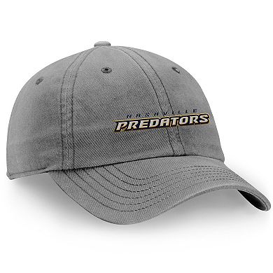 Men's Fanatics Charcoal Nashville Predators Wordmark Core Fundamental Adjustable Hat