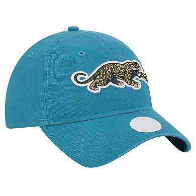 Women's New Era Teal Jacksonville Jaguars Throwback Crawl Standard 9TWENTY Adjustable Hat