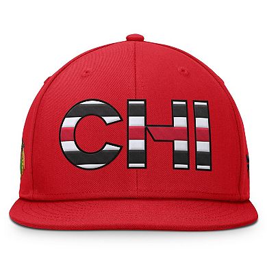 Men's Fanatics Red Chicago Blackhawks Authentic Pro Team Rink Snapback Hat