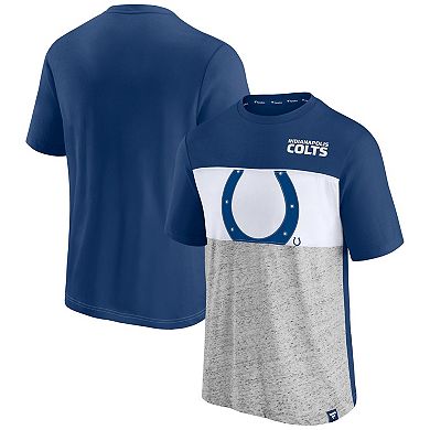 Men's Fanatics Royal Indianapolis Colts Colorblock T-Shirt