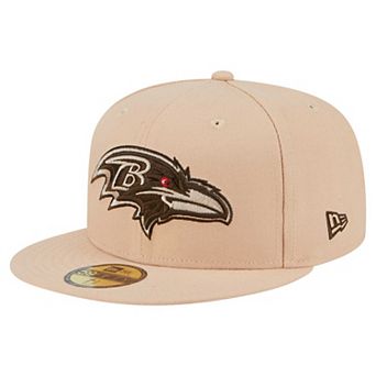 Men's New Era Tan Baltimore Ravens Candied Pecan 59FIFTY Fitted Hat