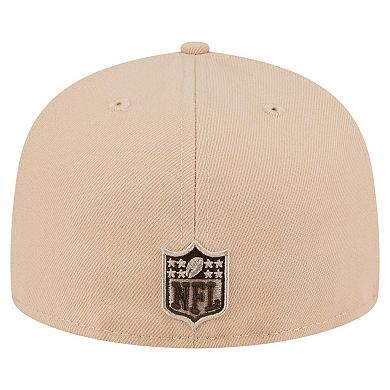 Men's New Era Tan Baltimore Ravens Candied Pecan 59FIFTY Fitted Hat