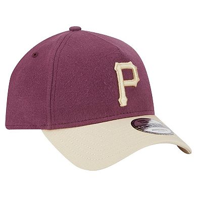 Men's New Era Maroon Pittsburgh Pirates Moleskin A-Frame 9FORTY Adjustable Hat