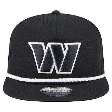 Men's New Era Black Washington Commanders B-Dub Golfer Snapback Hat