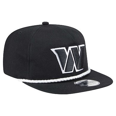 Men's New Era Black Washington Commanders B-Dub Golfer Snapback Hat