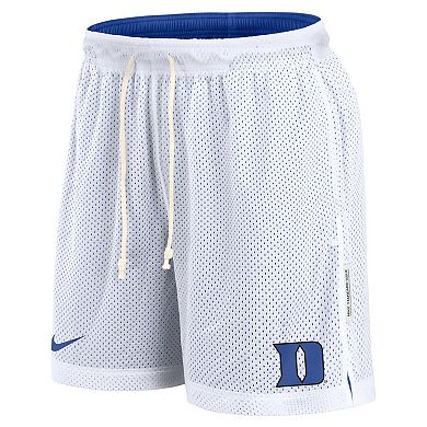 Men's Nike White/Royal Duke Blue Devils Primetime Reversible Performance Shorts