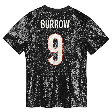 Women's Joe Burrow Black Cincinnati Bengals Player Name & Number V-Neck Fashion Jersey