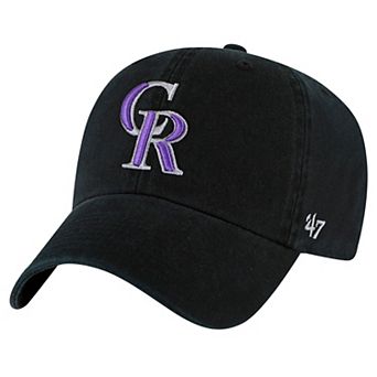 Youth '47 Black Colorado Rockies Clean Up Adjustable Hat