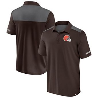 Men's Fanatics Brown/Gray Cleveland Browns Colorblock Polo