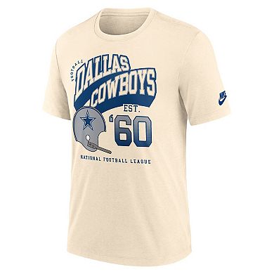 Men's Nike Natural Dallas Cowboys Rewind Tri-Blend T-Shirt