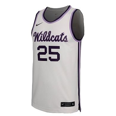 Men's Nike White Kansas State Wildcats #25 Retro Replica Basketball Jersey