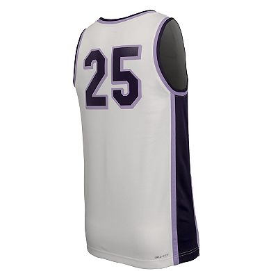 Men's Nike White Kansas State Wildcats #25 Retro Replica Basketball Jersey