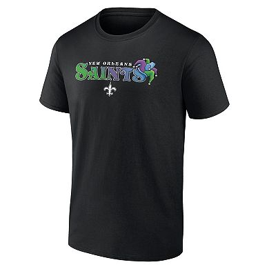 Men's Fanatics Black New Orleans Saints Hometown Rushing Yards T-Shirt