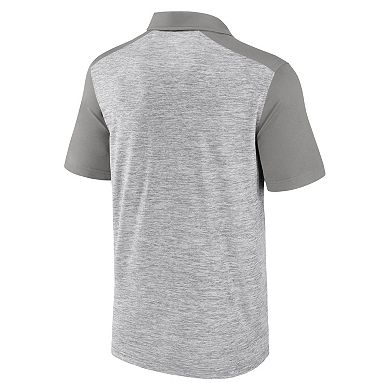 Men's Fanatics Heather Gray Los Angeles Dodgers True Classics Avid Fan Brushed Polo