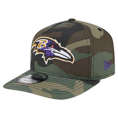 Men's New Era Camo Baltimore Ravens Woodsy 9FIFTY Snapback Hat