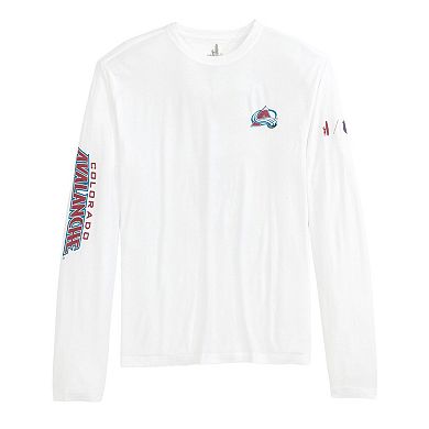 Men's johnnie-O White Colorado Avalanche Adam Long Sleeve T-Shirt