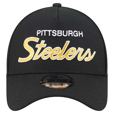 Men's New Era Black Pittsburgh Steelers Smith 9FORTY Adjustable hat