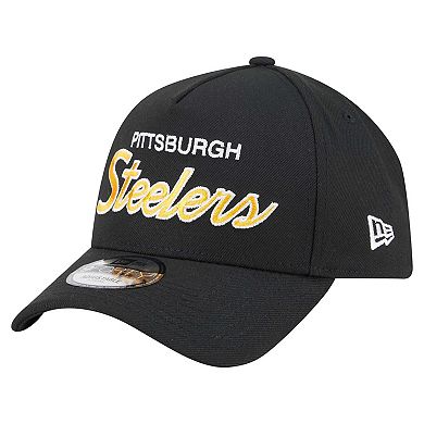 Men's New Era Black Pittsburgh Steelers Smith 9FORTY Adjustable hat