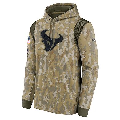 Men's Nike Camo Houston Texans Salute To Service Therma Performance Pullover Hoodie
