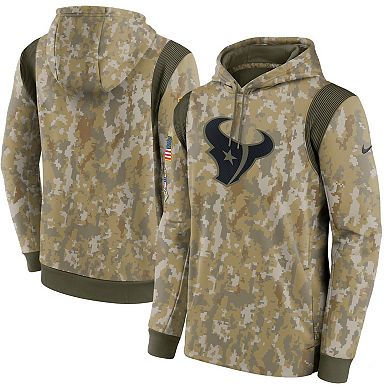 Men's Nike Camo Houston Texans Salute To Service Therma Performance Pullover Hoodie
