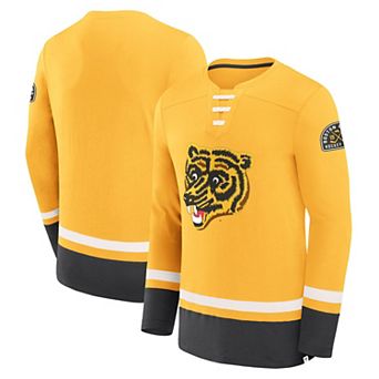 Men's Fanatics Gold Boston Bruins Vintage High Point Long Sleeve T-Shirt