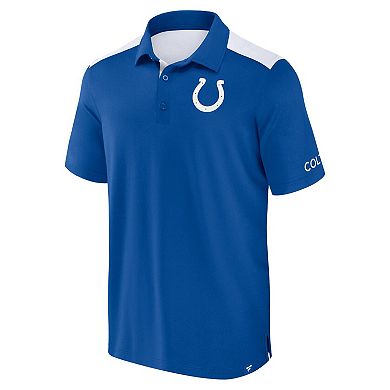Men's Fanatics Royal/White Indianapolis Colts Colorblock Polo