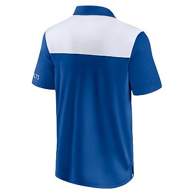 Men's Fanatics Royal/White Indianapolis Colts Colorblock Polo