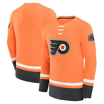 Men's Fanatics Orange Philadelphia Flyers Vintage High Point Long Sleeve T-Shirt