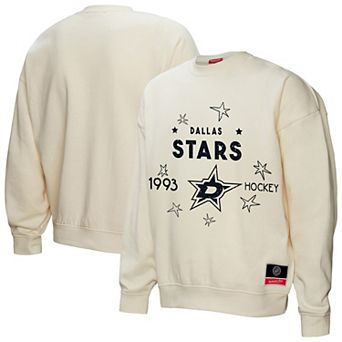 Women's Mitchell & Ness Cream Dallas Stars Logo 3.0 Pullover Sweatshirt