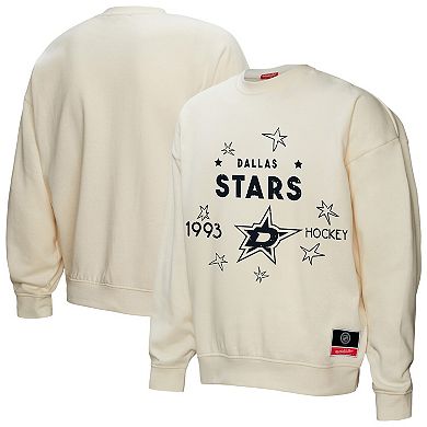 Women's Mitchell & Ness Cream Dallas Stars Logo 3.0 Pullover Sweatshirt