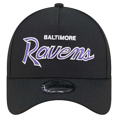 Men's New Era Black Baltimore Ravens Smith 9FORTY Adjustable hat