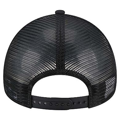 Men's New Era Black Philadelphia Phillies 9FORTY A-Frame Trucker Adjustable Hat