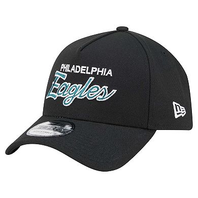Men's New Era Black Philadelphia Eagles Smith 9FORTY Adjustable hat