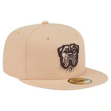 Men's New Era Tan Cleveland Browns Candied Pecan 59FIFTY Fitted Hat