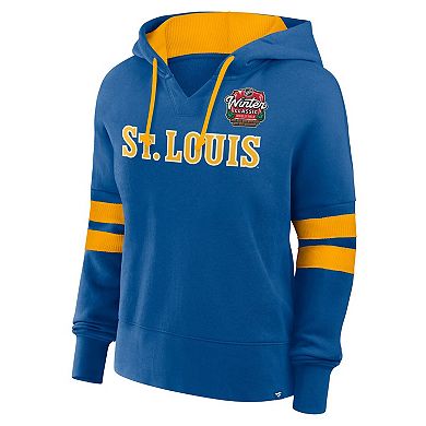 Women's Fanatics Blue St. Louis Blues 2025 NHL Winter Classic Seize Fleece Pullover Hoodie
