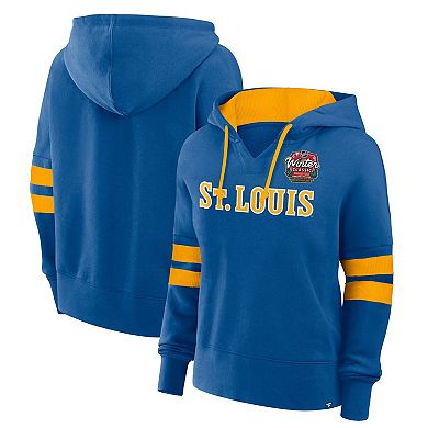 Women's Fanatics Blue St. Louis Blues 2025 NHL Winter Classic Seize Fleece Pullover Hoodie