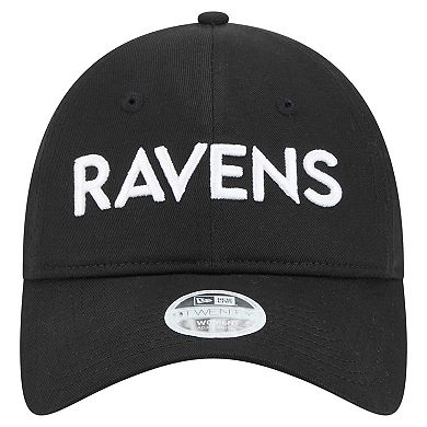Women's New Era Black Baltimore Ravens Cece 9TWENTY Adjustable Hat