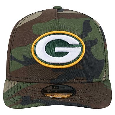 Men's New Era Camo Green Bay Packers Woodsy 9FIFTY Snapback Hat