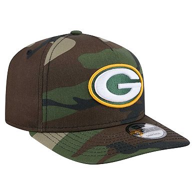 Men's New Era Camo Green Bay Packers Woodsy 9FIFTY Snapback Hat