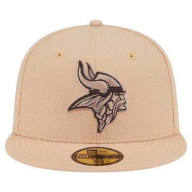 Men's New Era Tan Minnesota Vikings Candied Pecan 59FIFTY Fitted Hat