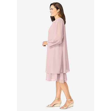 Woman Within Plus Size Petite 2-Piece Jacket Dress