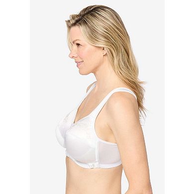 Comfort Choice Women's Plus Size The Embroidered Custom Fit Bra
